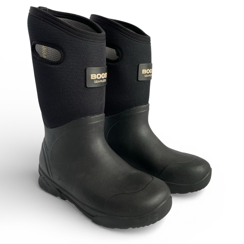 Bogs Bozeman Tall Black Seamless Boot Mens 8 Insulated Waterproof Outdoor Work